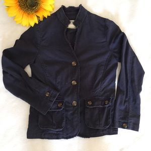Old Navy Linen Blue Jacket/Blazer Size Medium